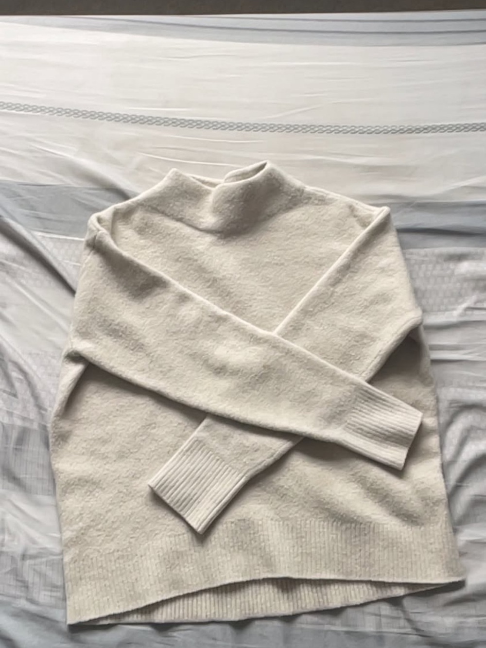 Uniqlo Cream Cowl-Neck Sweater